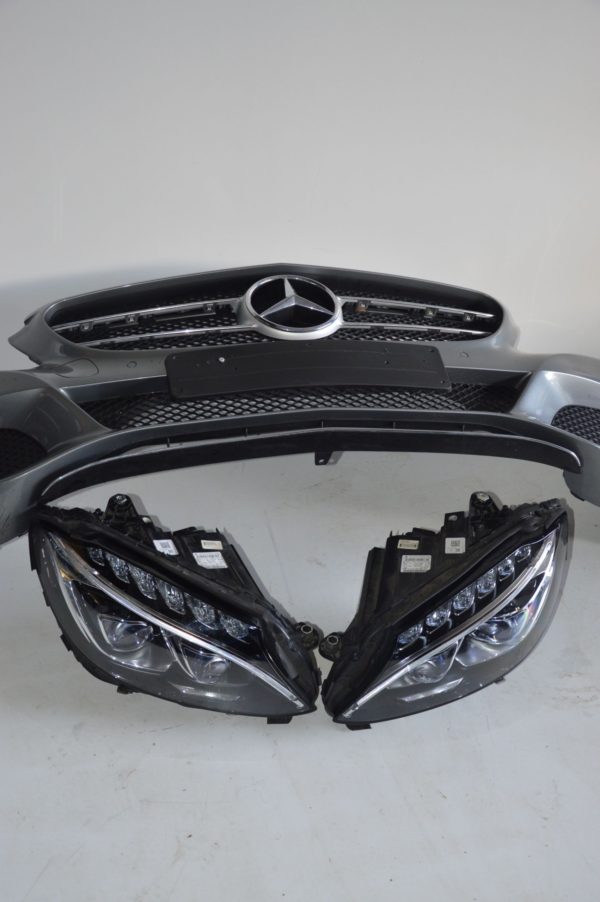 MERCEDES C KLASA W205 ZDERZAK MASKA LAMPA FULL LED