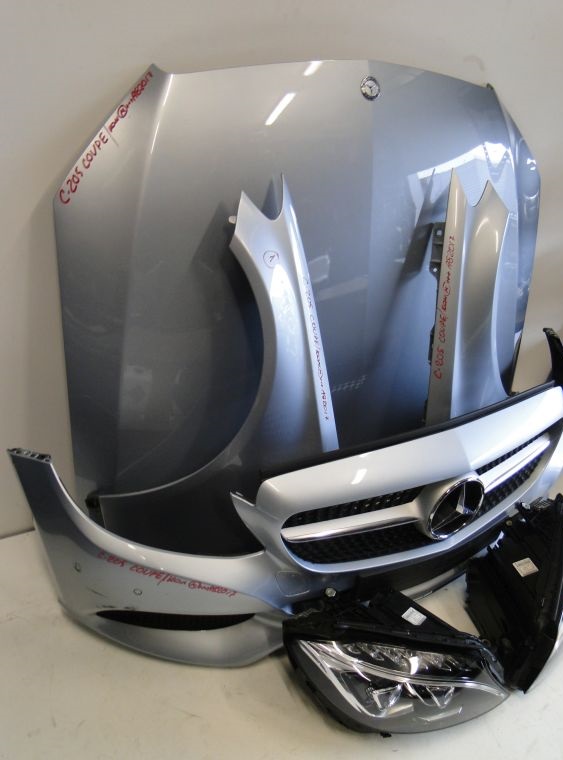MERCEDES C KLASA W205 COUPE ZDERZAK MASKA BŁOTNIKI LAMPA - obrazek 4