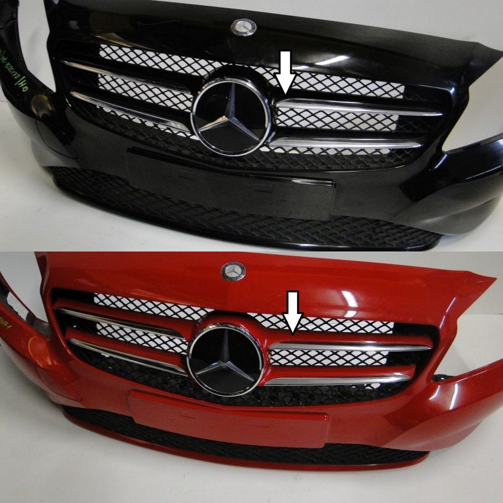 MERCEDES A KLASA W176 GRILL ATRAPA NA DISTRONIC USA