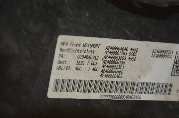 MERCEDES B KLASA W246 PO LIFCIE ZDERZAK PRZEDNI - obrazek 8