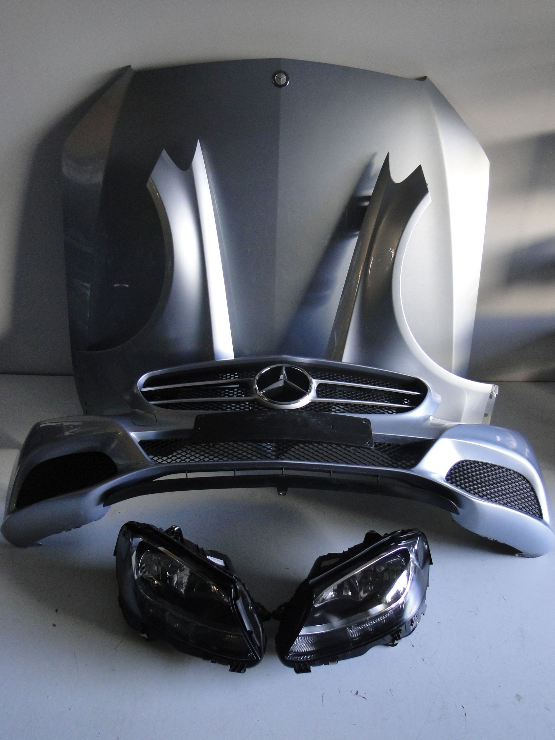 MERCEDES C KLASA W205 ZDERZAK MASKA BŁOTNIKI LAMPA - obrazek 3