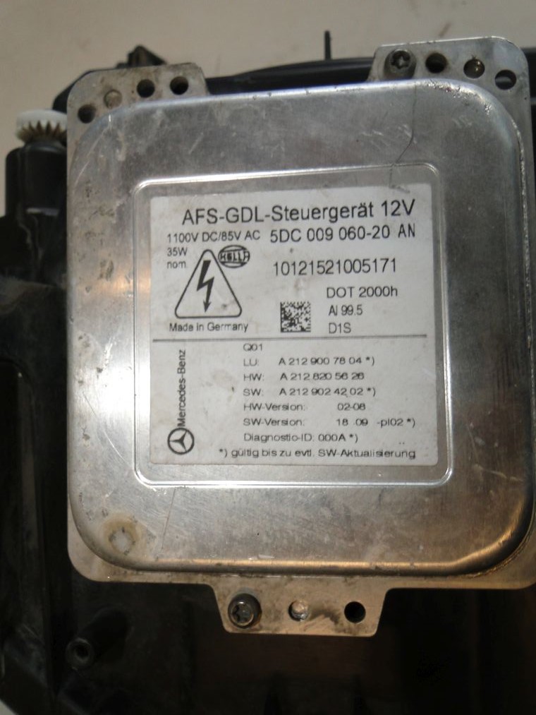 MERCEDES E KLASA W207 W212 PRZETWORNICA LAMPY