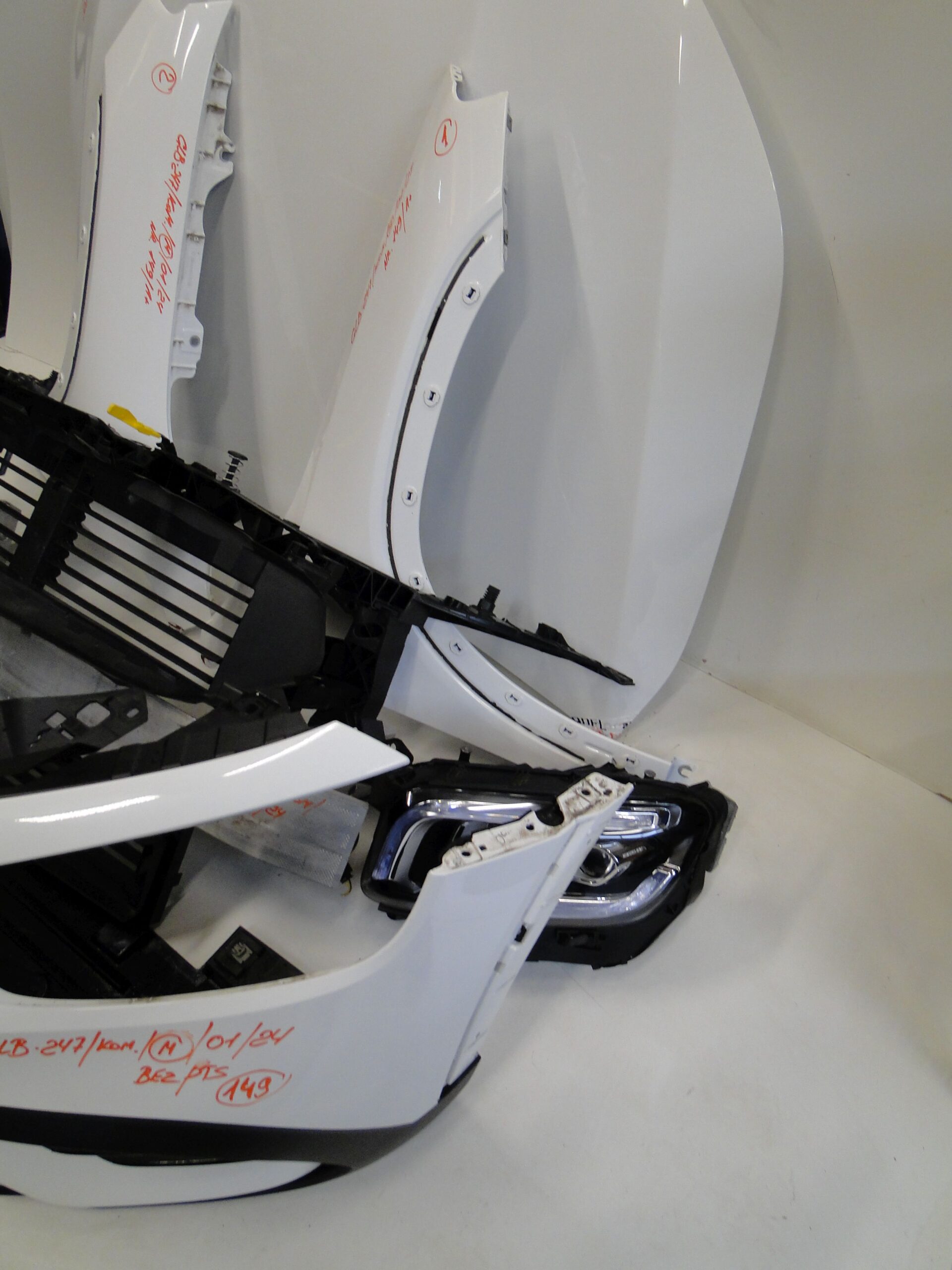 MERCEDES GLB 247 KOMPLETNY PRZÓD ZDERZAK MASKA LAMPY BŁOTNIK PAS AMG USA - obrazek 3