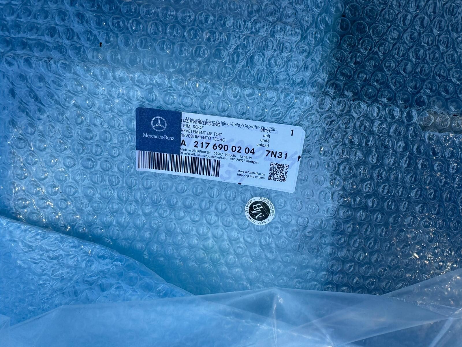 MERCEDES S COUPE 217 PODSUFITKA SZARA SKÓRA GREIGE A2176900204 7N31 LIFT - obrazek 11