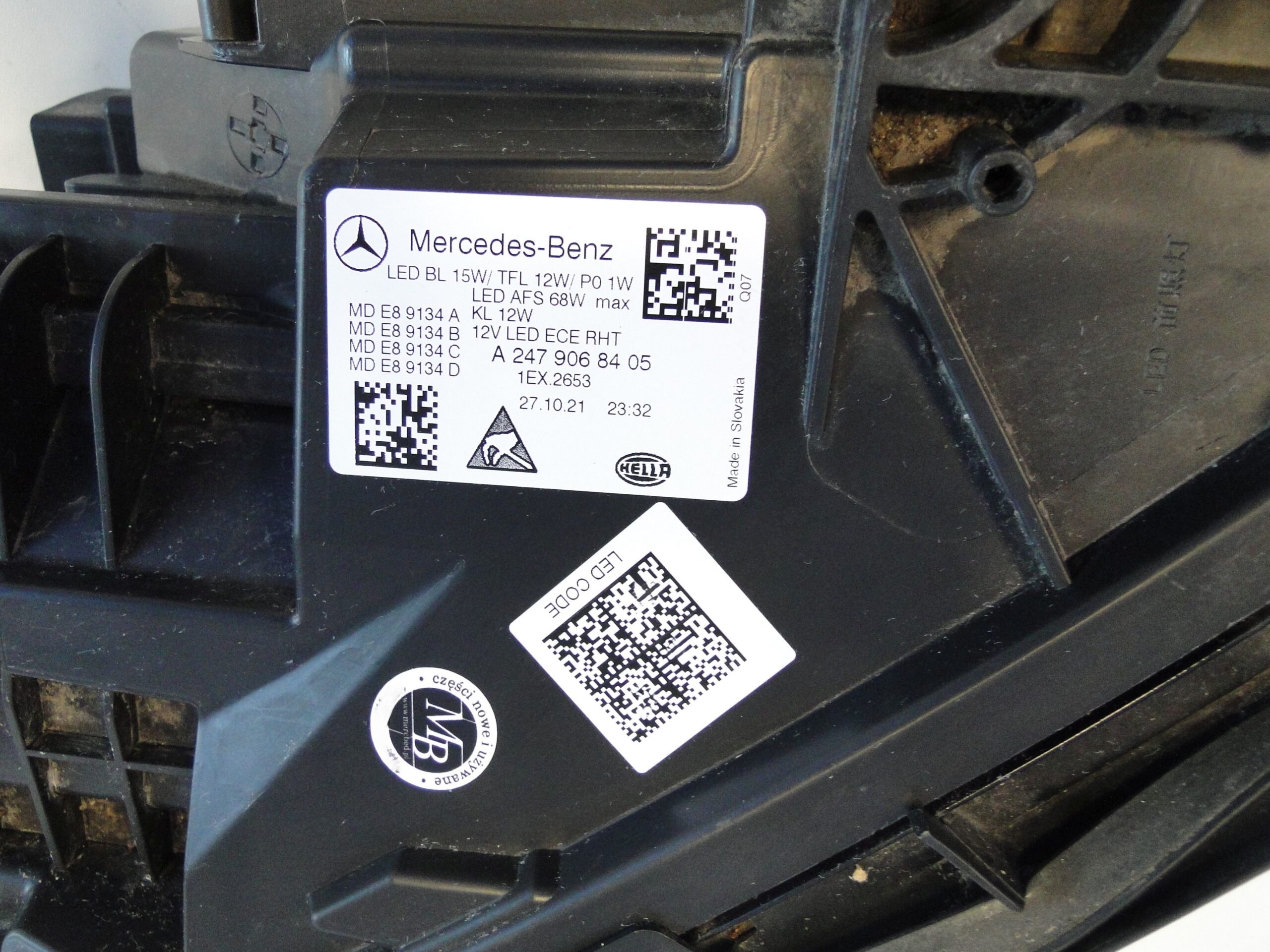 MERCEDES LAMPA PRAWA LED MULTIBEAM B KLASA 247 W247 PRZED LIFTEM - obrazek 14