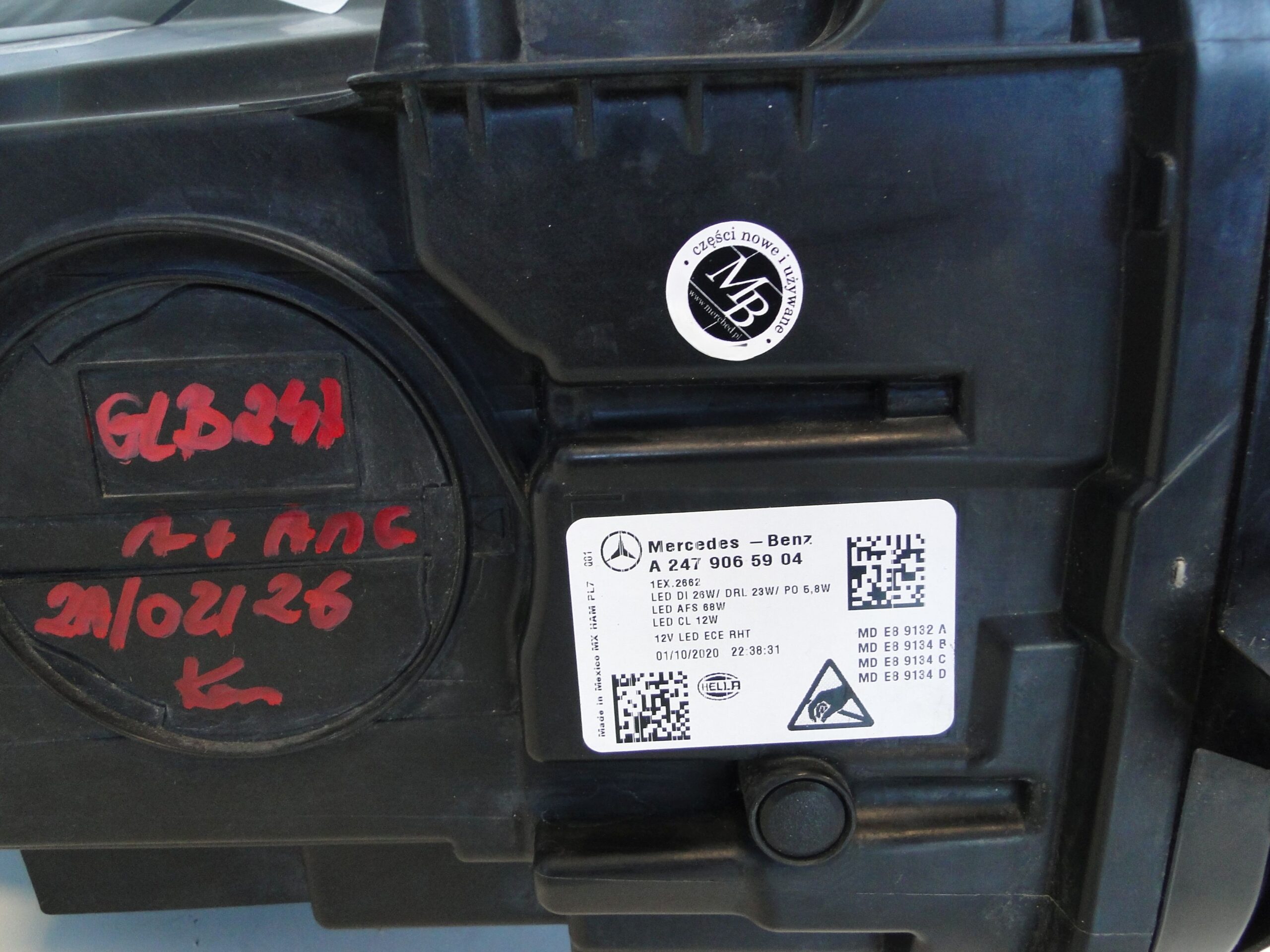 MERCEDES LAMPA LEWA LED MULTIBEAM GLB 247 X247 PRZED LIFTEM - obrazek 13