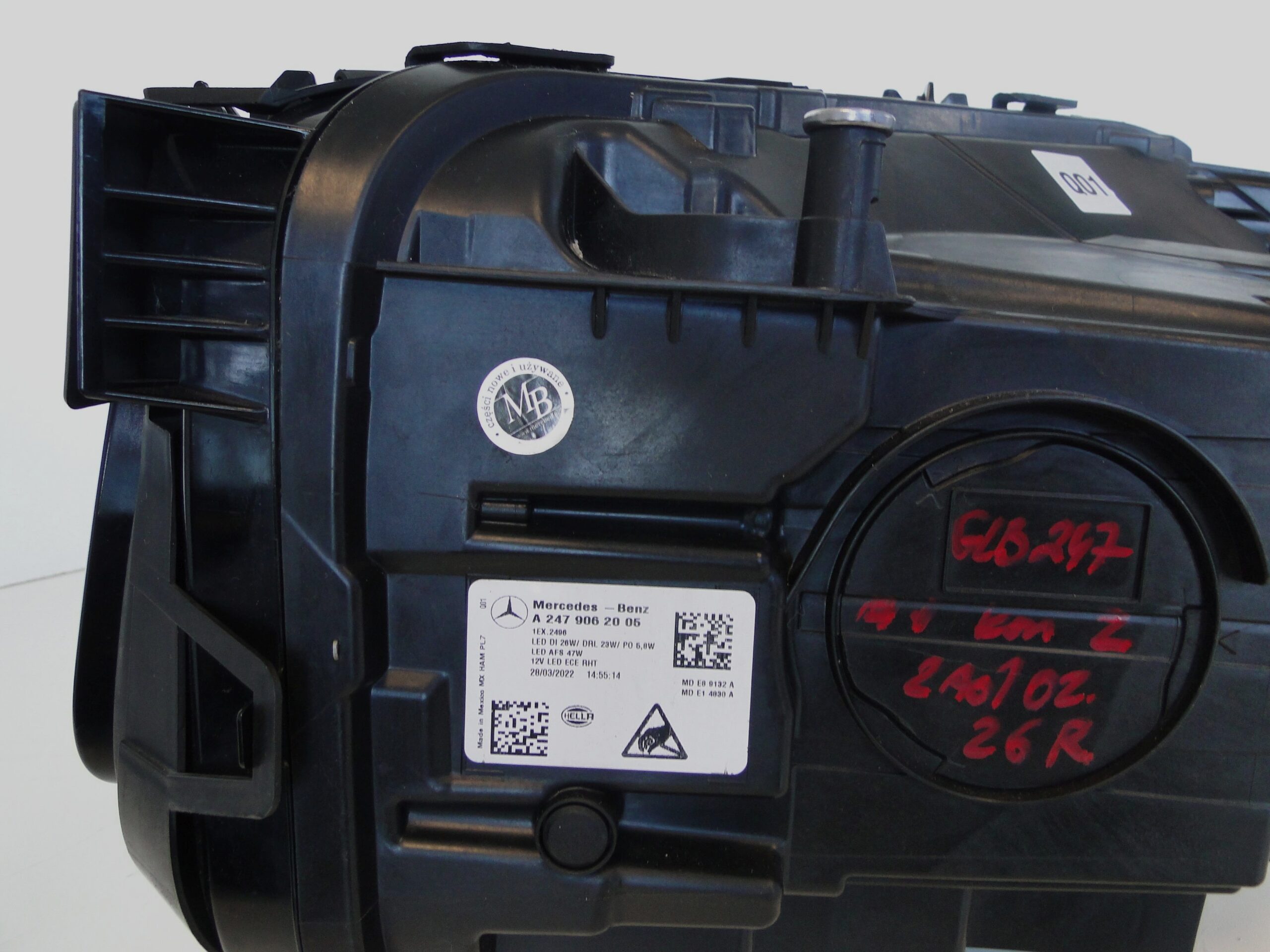 MERCEDES LAMPA PRAWA LED HIGH PERFORMANCE GLB X247 247 PRZED LIFTEM - obrazek 14