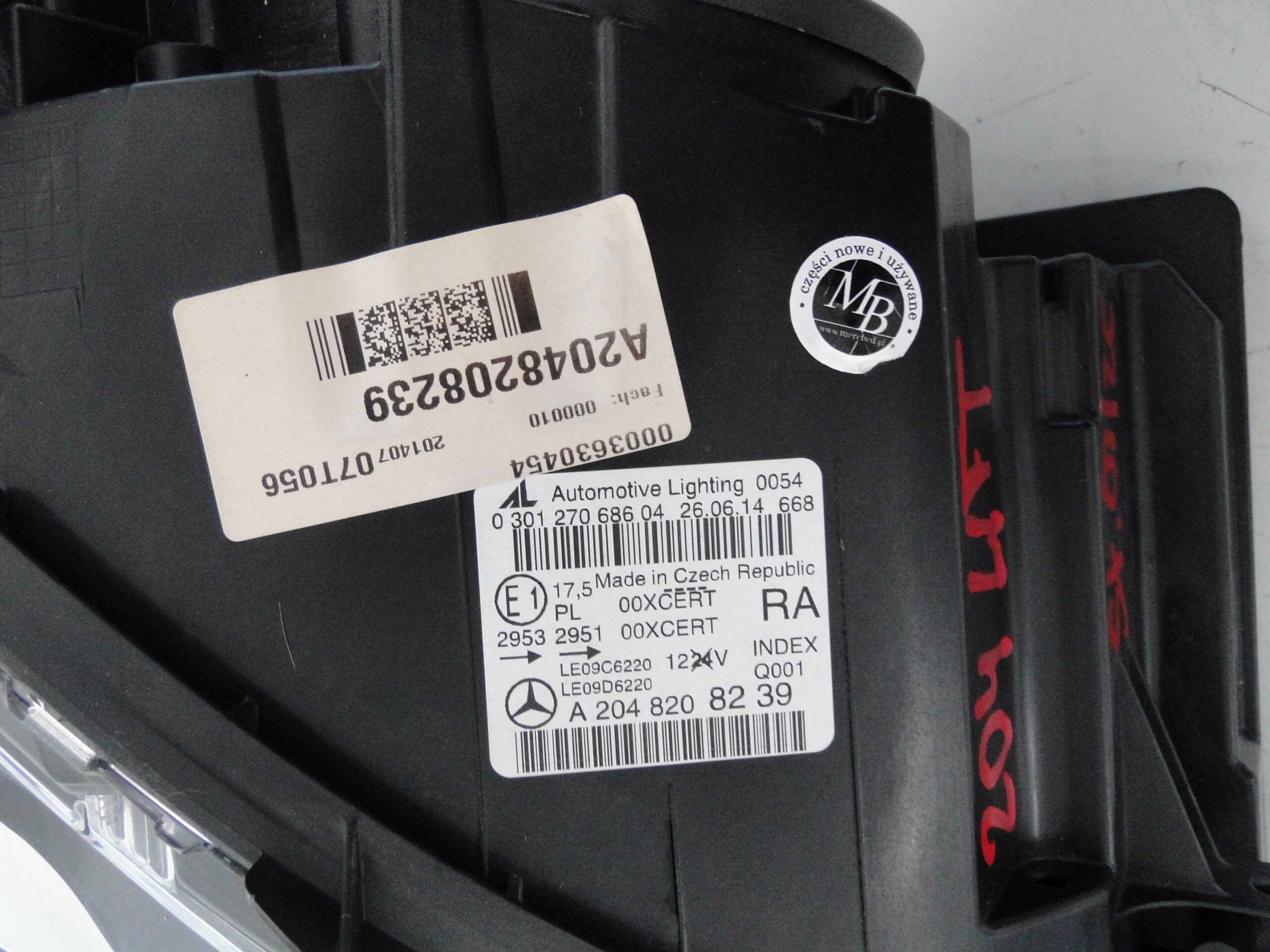 MERCEDES LAMPA PRAWA AMG XENON ILS SKRĘTNY BI-XENON C KLASA 204 W204 LIFT - obrazek 7