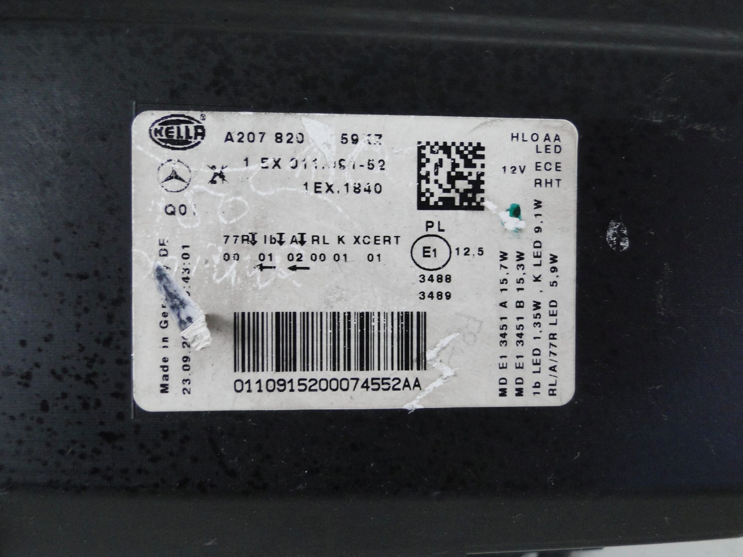 MERCEDES LAMPA PRZEDNIA PRAWA FULL LED E KLASA 207 W207 C207 A207 LIFT - obrazek 7