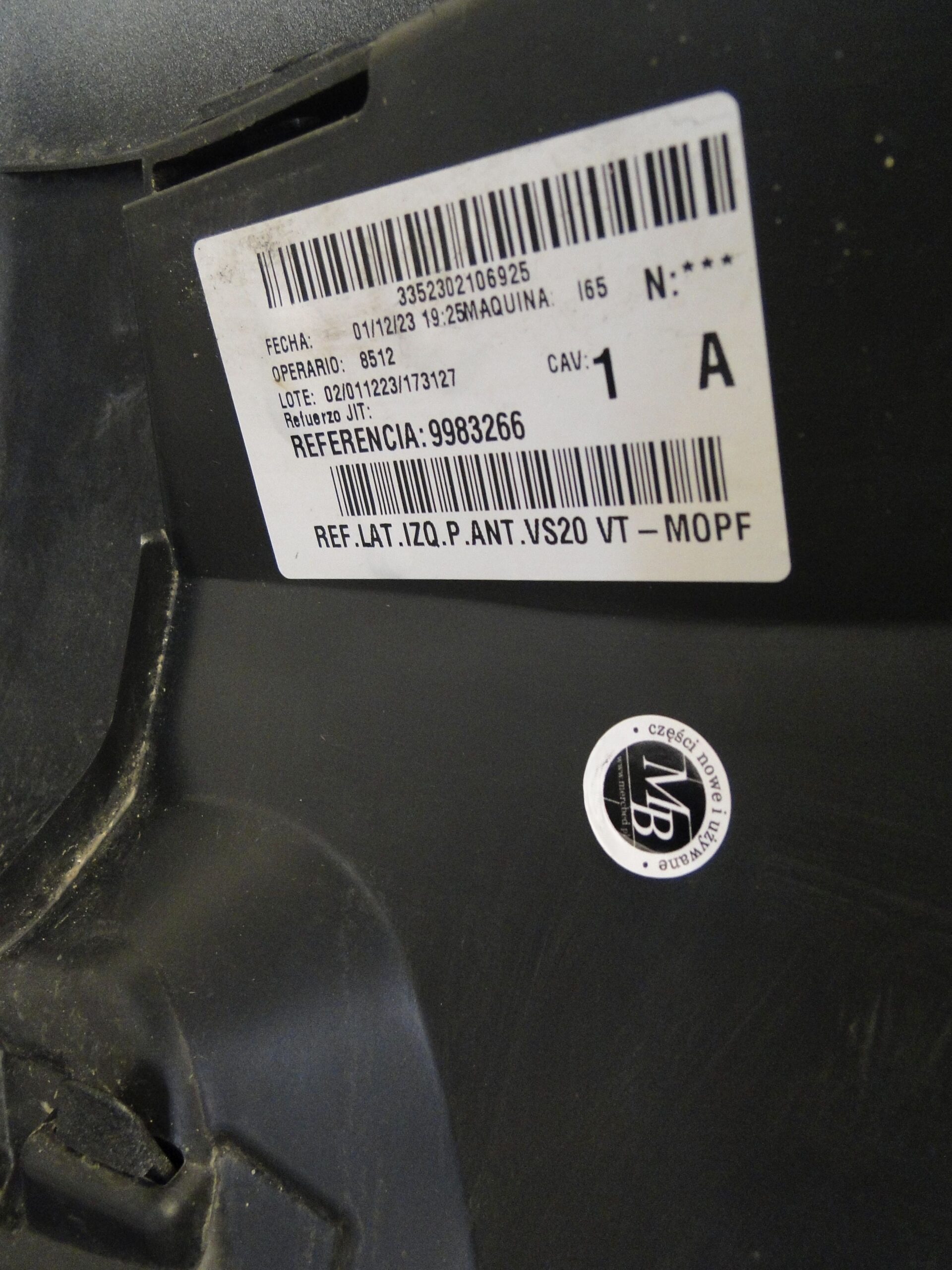 MERCEDES ZDERZAK PRZEDNI NA CZUJNIKI PTS BEZ HALOGENÓW VITO W447 447 LIFT - obrazek 20