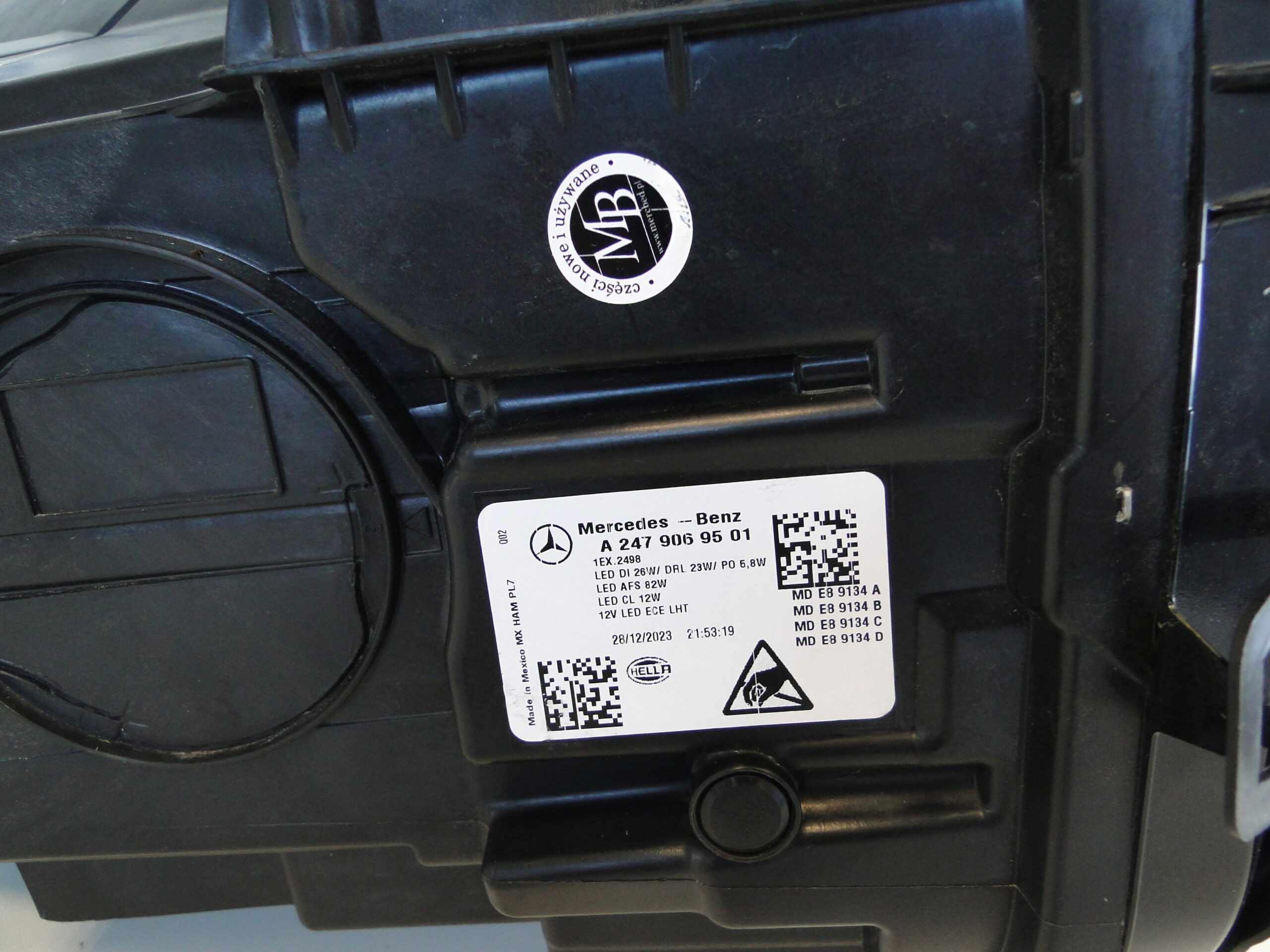 MERCEDES LAMPA LEWA LED MULTIBEAM GLB 247 X247 PRZED LIFTEM - obrazek 15